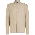 Tommy Hilfiger Pigment Dyed Solid Overhemd Beige