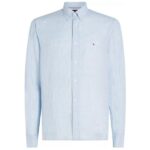 Tommy Hilfiger Pigment Dyed Solid Overhemd Licht Blauw