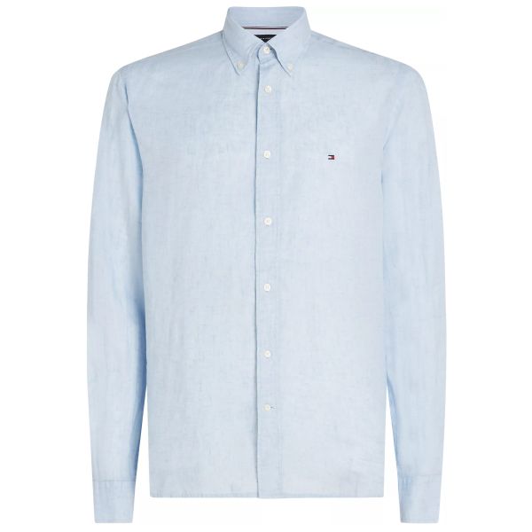 Tommy Hilfiger Pigment Dyed Solid Overhemd Licht Blauw