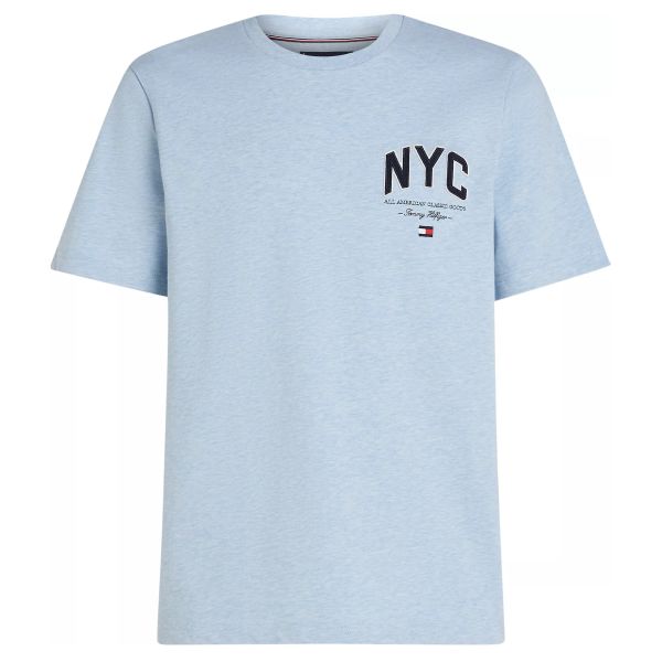 Tommy Hilfiger Script NYC T-shirt Licht Blauw