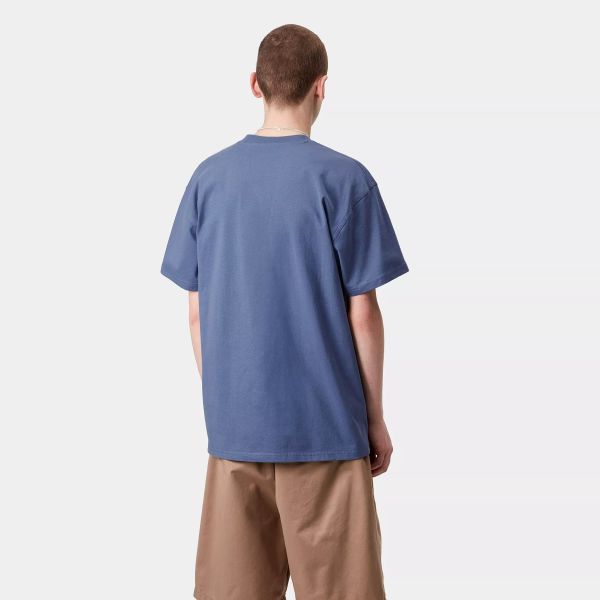 Carhartt WIP American Script T-shirt Blauw