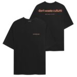 Don't Waste Culture Cleo T-shirt Zwart/Oranje