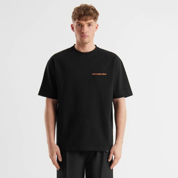 Don't Waste Culture Cleo T-shirt Zwart/Oranje