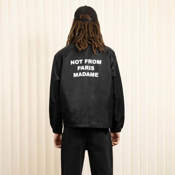 Drôle De Monsieur Slogan Vest Zwart