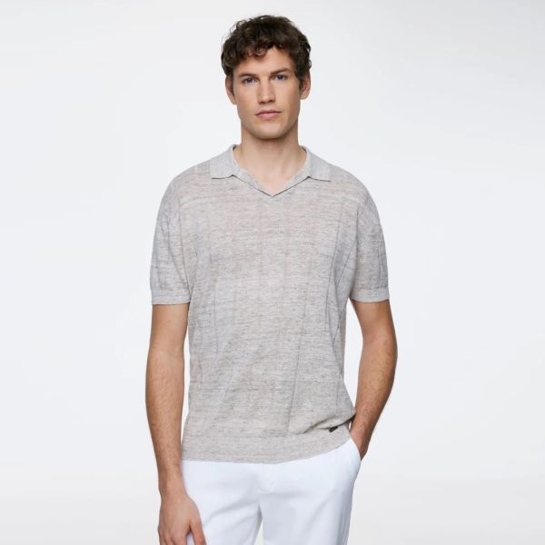 Gentiluomo No Buttons Polo Beige