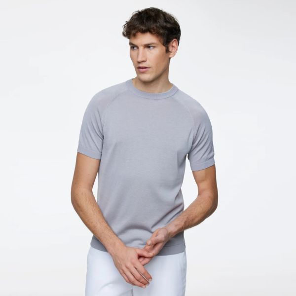 Gentiluomo Round Slim T-shirt Grijs