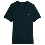Lyle & Scott Herringbone Knitted Polo Navy