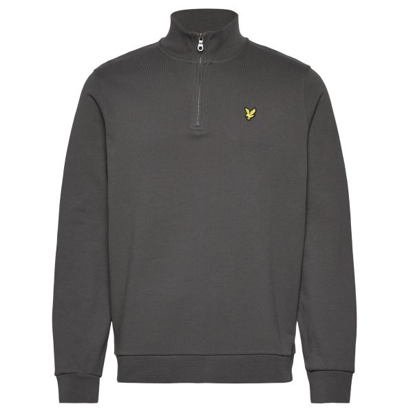 Lyle & Scott Loopback Quarter Zip Sweater Antraciet