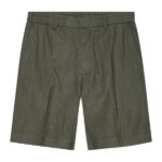 NN.07 Billie Linen Korte Broek Donker Groen