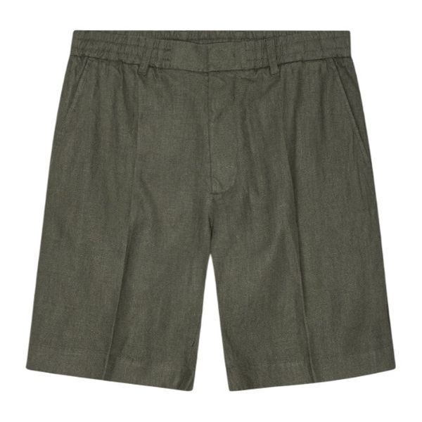 NN.07 Billie Linen Korte Broek Donker Groen