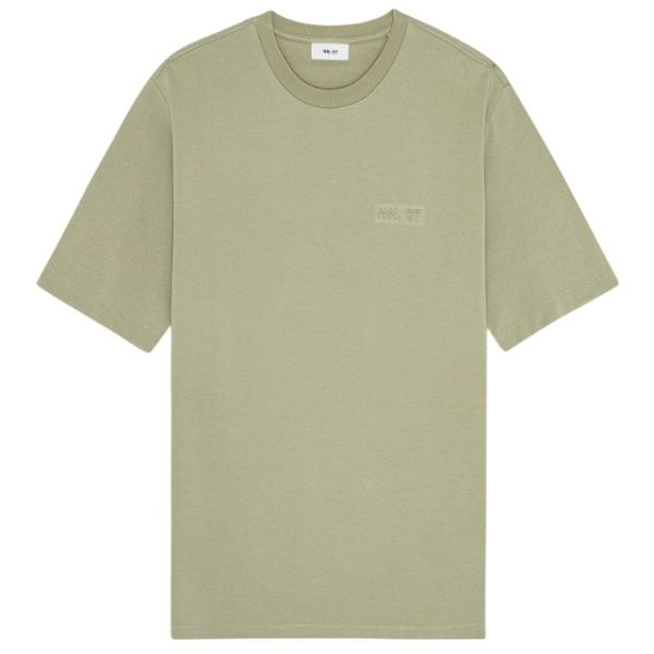 NN.07 Nat Logo T-shirt Licht Groen