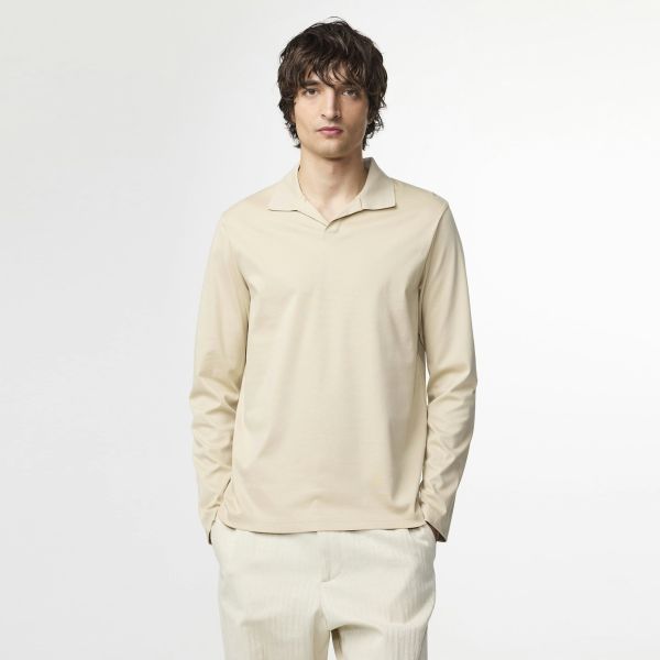 NN.07 Paul Longsleeve Polo Beige