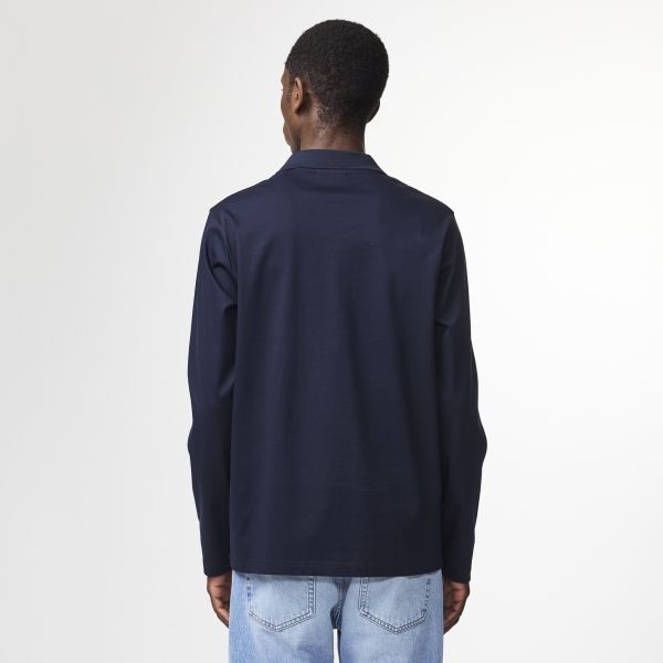 NN.07 Paul Longsleeve Polo Navy
