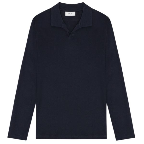 NN.07 Paul Longsleeve Polo Navy