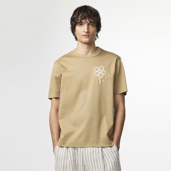NN.07 Pedro EMB T-shirt Bruin