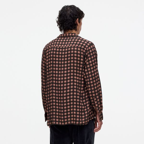 OAS Coffee Lumo Viscose Overhemd Zwart