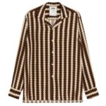 OAS Rapallo Viscose Overhemd Bruin