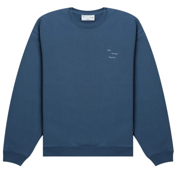The Savage Report Wave Logo Sweater Blauw