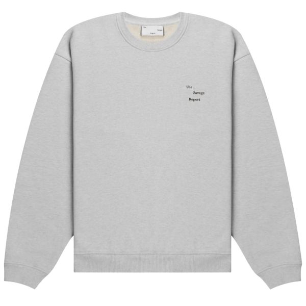 The Savage Report Wave Logo Sweater Grijs