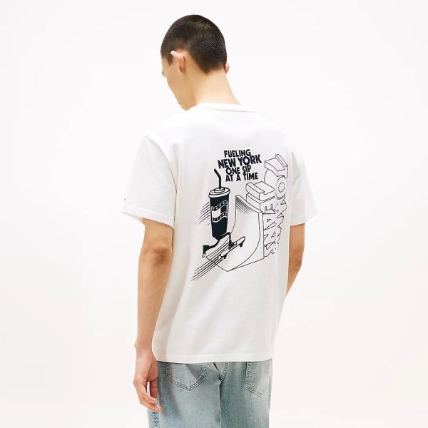 Tommy Jeans Relaxed Skater Back T-shirt Wit