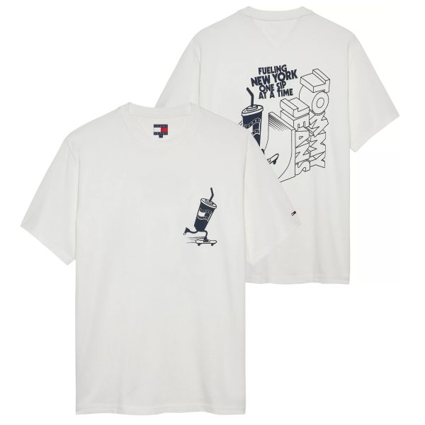 Tommy Jeans Relaxed Skater Back T-shirt Wit
