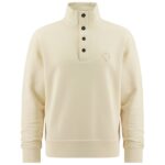Ma.strum Stria Box Fit Funnel Neck Sweater Beige