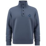 Ma.strum Stria Box Fit Funnel Neck Sweater Navy