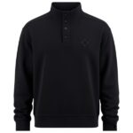 Ma.strum Stria Box Fit Funnel Neck Sweater zwart