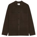 NN.07 Jonas Knit Overshirt Donker Bruin
