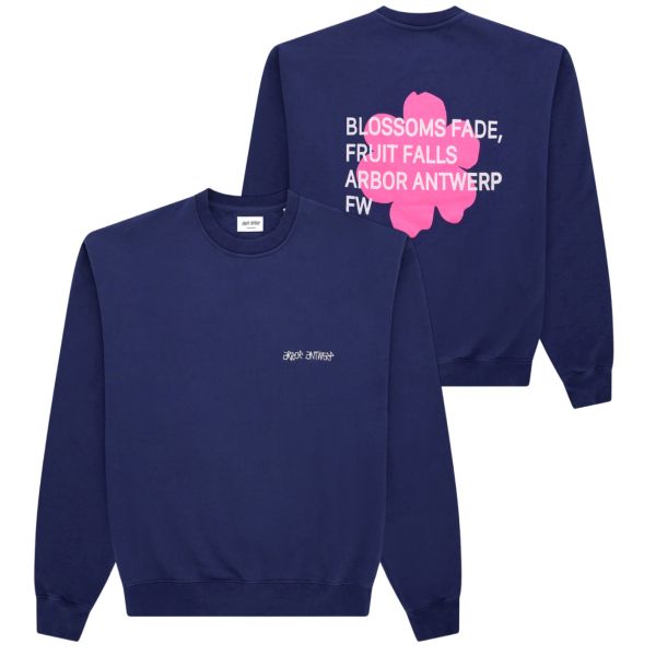 Arbor Antwerp Pink Blossoms Sweater Blauw