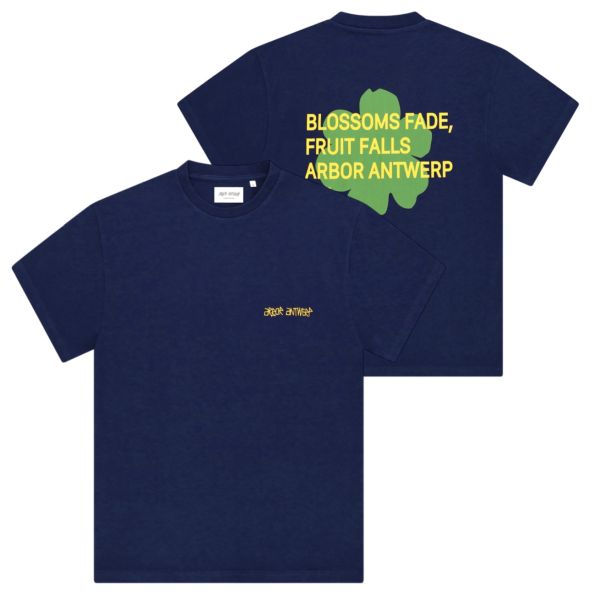 Arbor Antwerp Green Blossoms T-shirt Navy