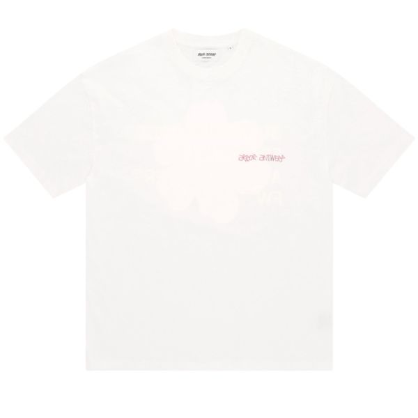 Arbor Antwerp Pink/Orange Blossoms T-shirt Wit