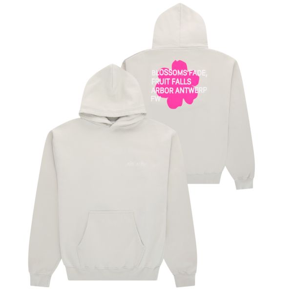 Arbor Antwerp Pink Blossoms Hoodie Beige/Groen