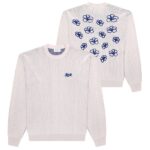 Arbor Antwerp Ribbed Flower Knit Sweater Beige