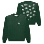 Arbor Antwerp Ribbed Flower Knit Sweater Groen