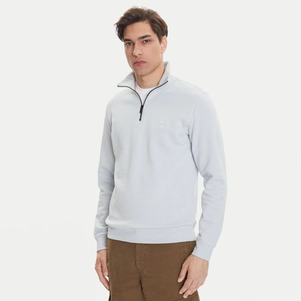 Boss Zetrust Half Zip Sweater Grijs