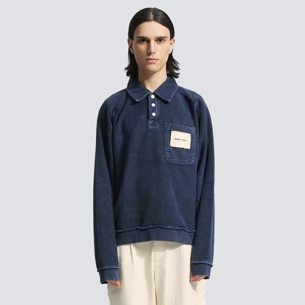 Bram's Fruit Chest Pocket Polo Sweater Navy