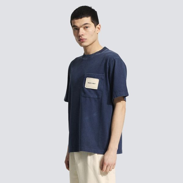 Bram’s Fruit Chest Pocket T-shirt Donker Blauw