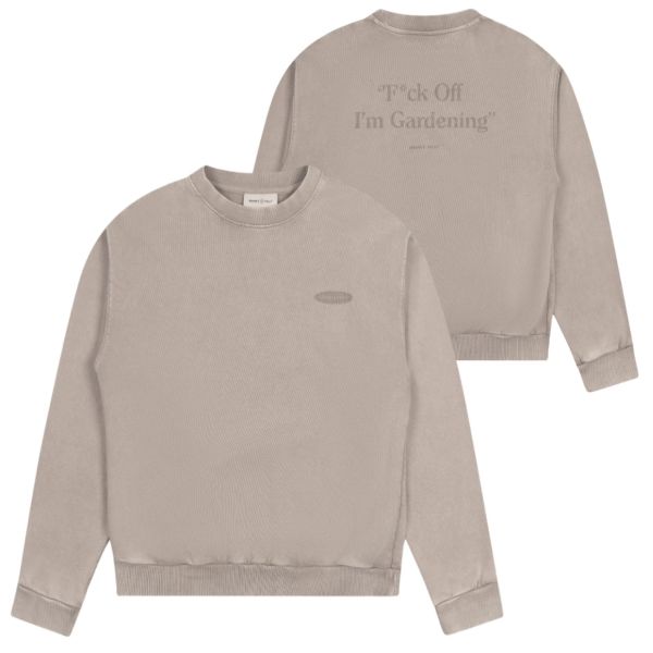 Bram's Fruit Gardening Distressed Sweater Beige
