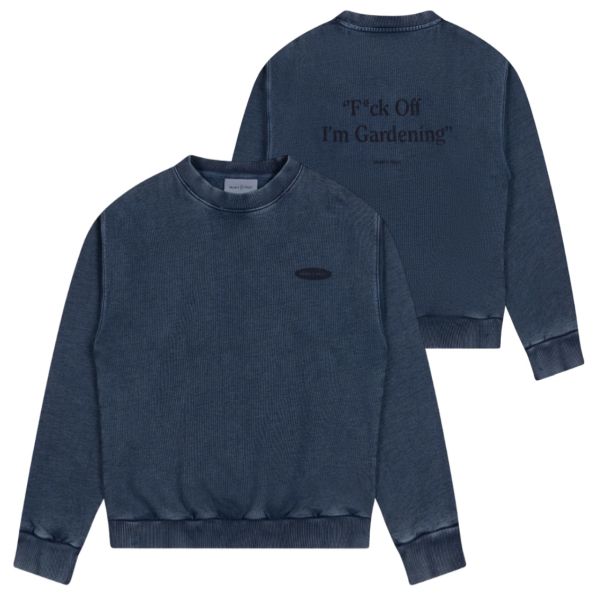 Bram's Fruit Gardening Distressed Sweater Donker Blauw