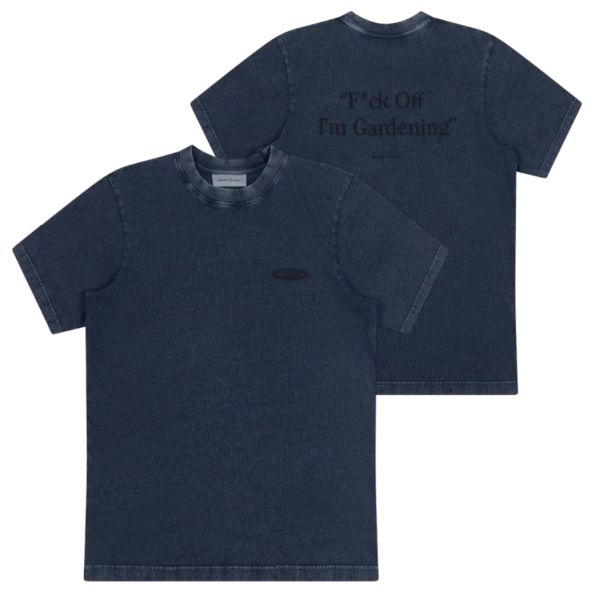 Bram’s Fruit Gardening Distressed T-shirt Navy