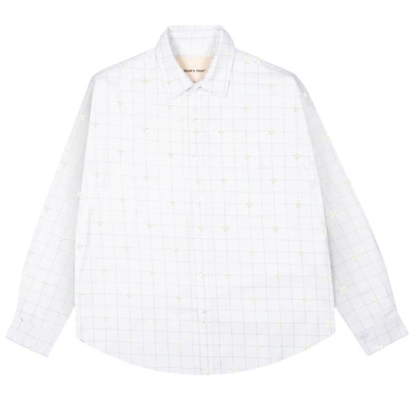 Bram's Fruit Lemon Checkered Overhemd Wit/Geel