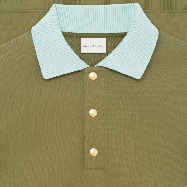 Drôle De Monsieur Drôle Tresses Longsleeve Polo Groen