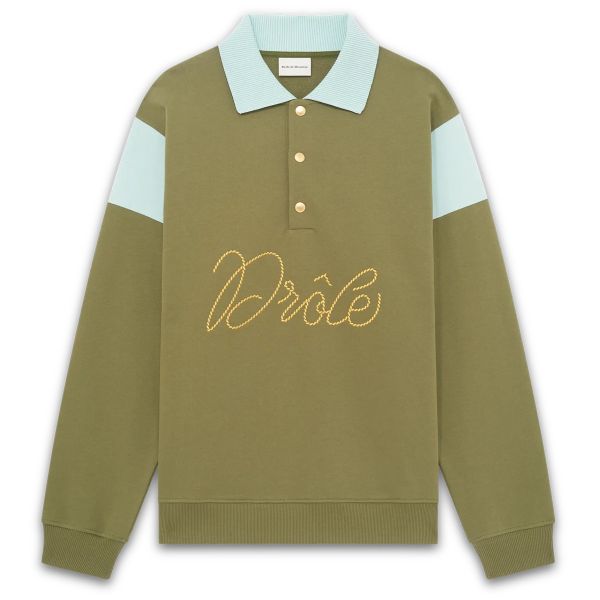 Drôle De Monsieur Drôle Tresses Longsleeve Polo Groen