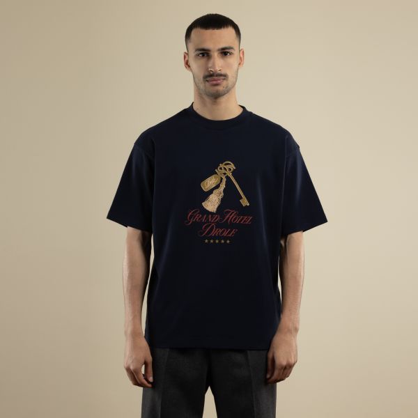 Drôle De Monsieur Grand Hôtel T-shirt Navy