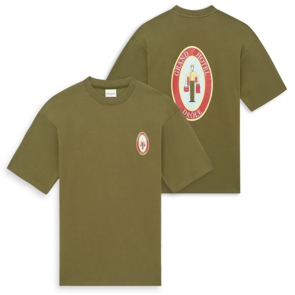 Drôle De Monsieur Groom T-shirt Donker Groen