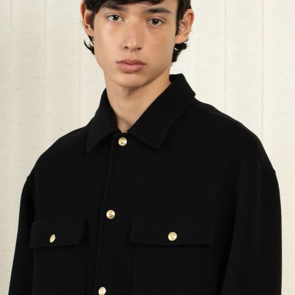 Drôle De Monsieur Laine Overshirt Zwart