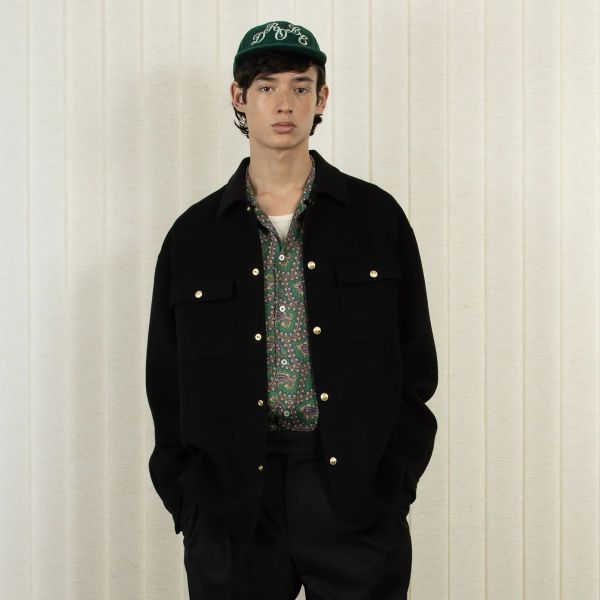 Drôle De Monsieur Laine Overshirt Zwart