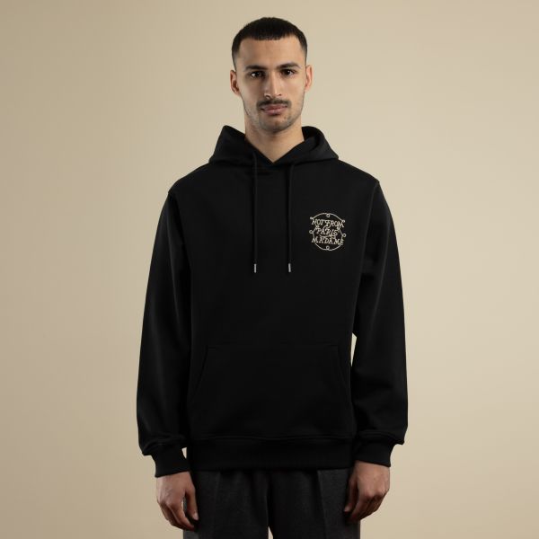 Drôle De Monsieur Slogan Tresses Hoodie Zwart