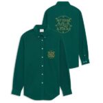 Drôle De Monsieur Slogan Tresses Overhemd Donker Groen